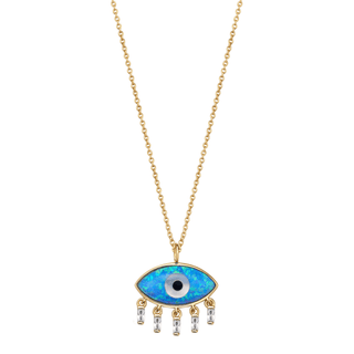 Divine Eye- Lab Grown Opal Lucky Lash Eye Necklace