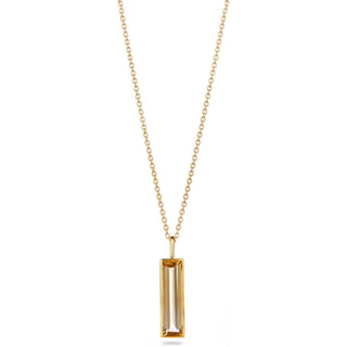 Elongated Baguette Citrine Necklace
