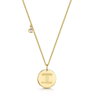 Gemini Double-Sided Zodiac & Constellation Necklace