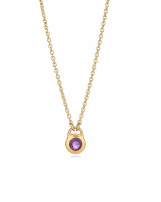 Keyhole Rose Cut African Amethyst Necklace
