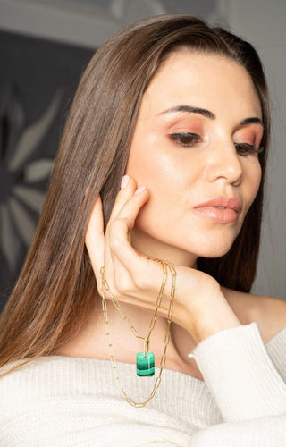Malachite Slab Necklace