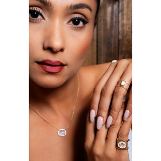 Malaika Rainbow Moonstone Island Necklace