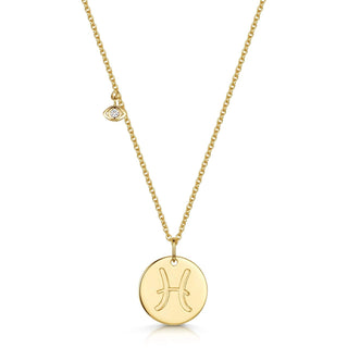 Pisces Double-Sided Zodiac & Constellation Necklace