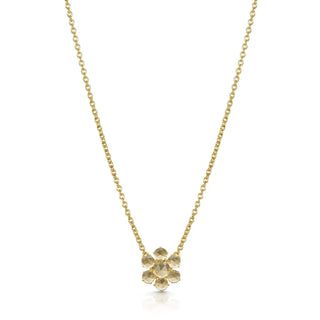 Precious Flower Rose Cut Citrine Necklace