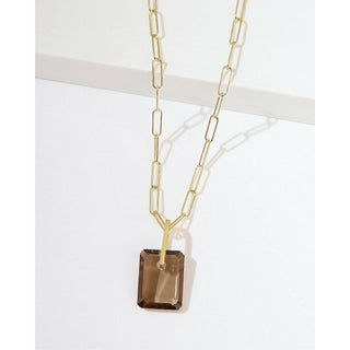 Smoky Quartz Slab Necklace