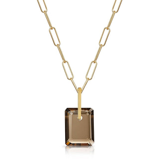 Smoky Quartz Slab Necklace