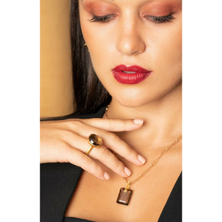 Smoky Quartz Slab Necklace