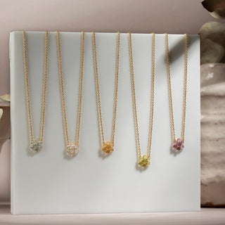 Precious Flower Rose Cut Peridot Necklace