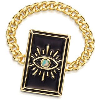Tarot Card- Wheel of Fortune Reversible Ring