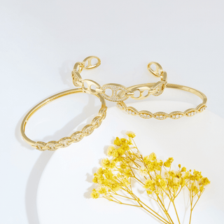Sicily Gold Cuff Bangle