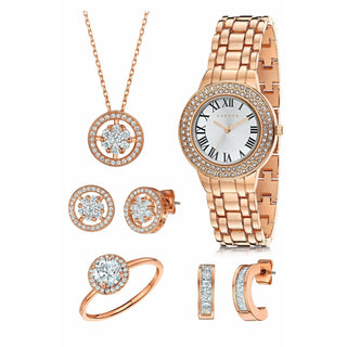 Rose Gold Plated Elegante Watch Set