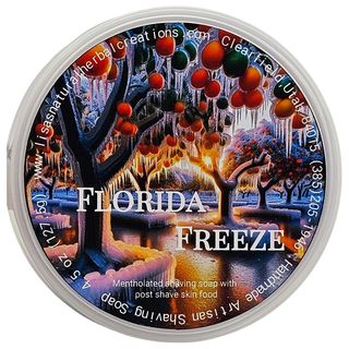 Lisa's Natural Herbal Creations Florida Freeze Shaving Soap 4.5 oz