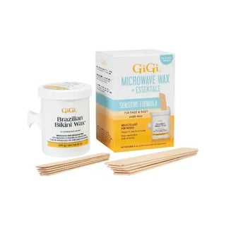 GiGi Brazilian Sensitive Microwave Wax Kit - 8 Oz