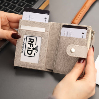 Glenrock Mink Leather Pop-up Cardholder Wallet