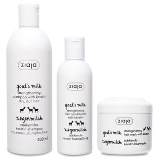 Goat's Milk Hair Care Bundle: Shampoo, Conditioner & Mask