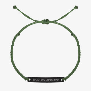 Green Custom Braided Bracelet