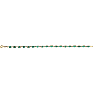 Élira Line 14K Yellow Gold Lab Grown Emerald Bracelet