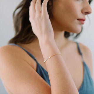 Hammered Classic Bar Bracelet - Final Sale