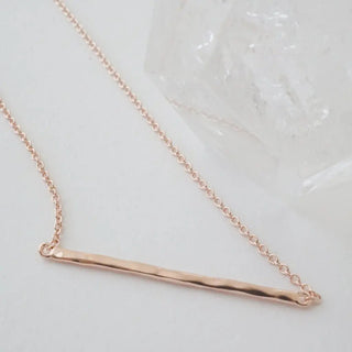 Hammered Classic Bar Necklace