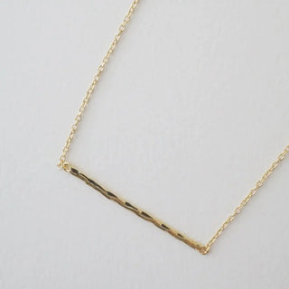 Hammered Classic Bar Necklace