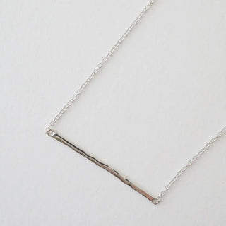 Hammered Classic Bar Necklace