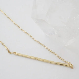 Hammered Classic Bar Necklace