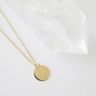 Hanging Sun Disc Necklace