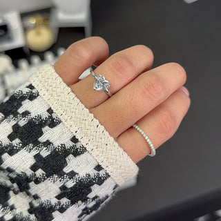 2.5ct Moissanite Heart Cut Anniversary Ring