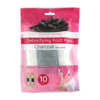 Precision Beauty Detoxifying Foot Pads Charcoal Infused Removes Toxins 10 Pads