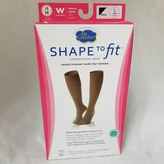 Dr. Comfort Women s Micro Nylon Graduated Compression Knee-High Sock 15-20 mmHg
