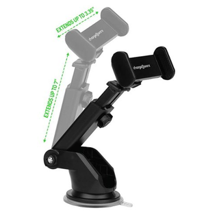 Chargeworx - Universal Multi-Angle Clamp Mount for Most Cell Phones - Black