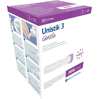 Unistik 3 Gentle 30G x 1.5Mm 100Ct