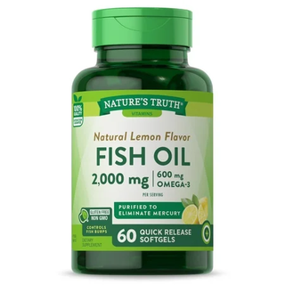 Nature's Truth Fish Oil 1, 000 Mg Lemon Flavor 60 Softgels