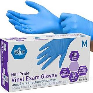 Leader™ Powder-Free Vinyl Exam Gloves – Medium (100 ct)