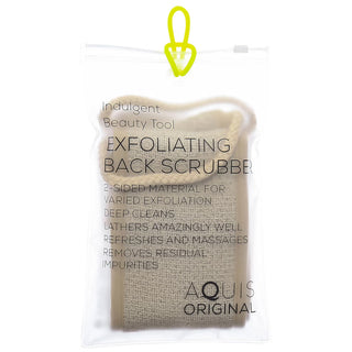 Aquis Exfoliating Back Scrubber - Linen