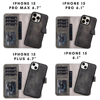 Casper Leather iPhone 15 Series Wallet Case