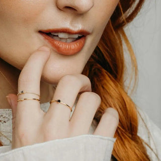 Iron Ore Point Solitaire Ring - Final Sale