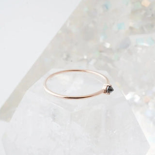 Iron Ore Point Solitaire Ring - Final Sale