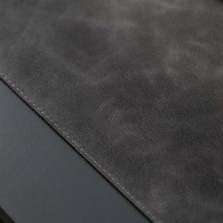 Jersey Grey Leather Desk Pad for Office and Home