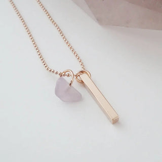 Karma Crystal + Bar Necklace