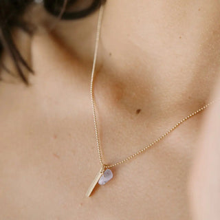 Karma Crystal + Bar Necklace