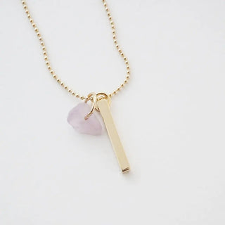 Karma Crystal + Bar Necklace