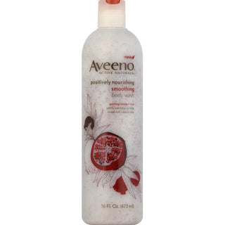 Aveeno Smoothing Body Wash Pomegranate & Rice, 16 oz