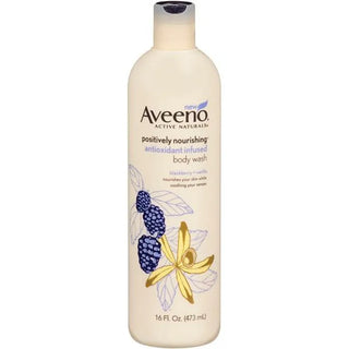 Aveeno Positively Nourishing Anti-oxidant Body Wash Blackberry + Vanilla, 16oz
