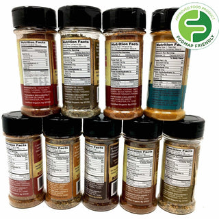 Low FODMAP Seasonings Bundle 8 Pack - No Onion No Garlic, Gluten Free, No Carb, Keto, Paleo, Kosher
