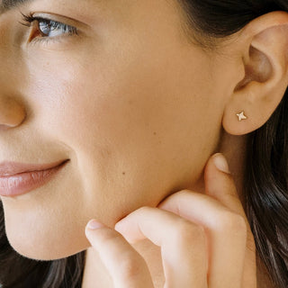 Lucky Origami Star Studs