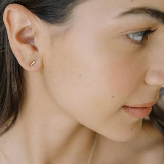 Midi Round Bar Earrings