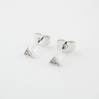 Mini Crystal Triangle Stud Earrings