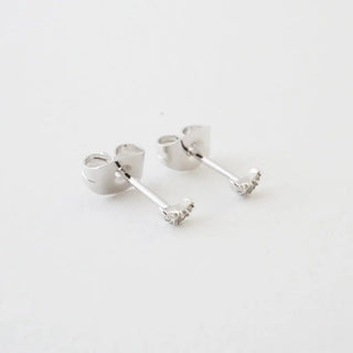 Mini Moon Crystal Stud Earrings