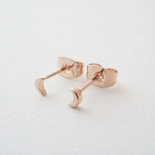 Mini Moon Stud Earrings